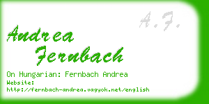 andrea fernbach business card